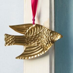 Free People DOVE gilded Tin Ornament NWT